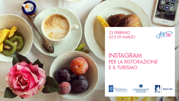 locandina corso instagram per la ristoriazione e il turismo