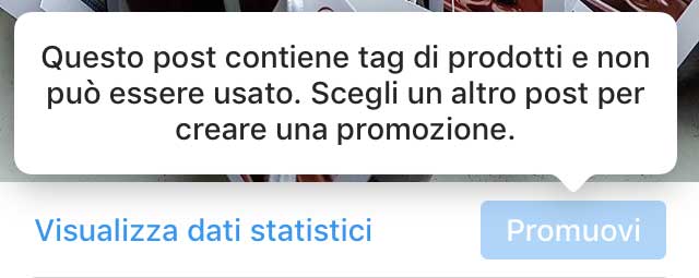 tag di prodotti non sponsorizzabili
